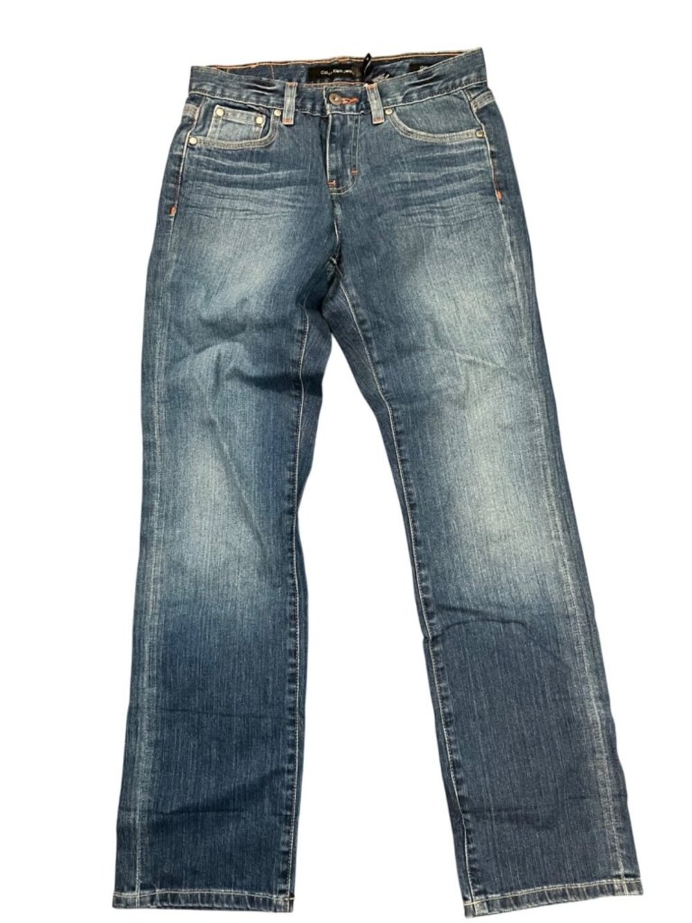 Calvin Klein Jeans Womens Size 2 Lean Fit Denim Jeans Blue Straight Leg